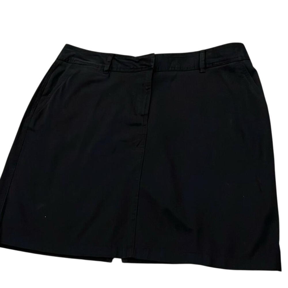 NWT Lands' End Skirt Black 14P NEW weekend Chino trouser skirt Petite‎